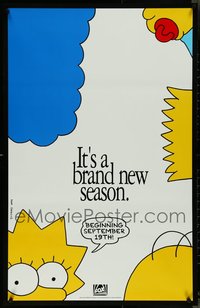 7h0067 LOT OF 18 UNFOLDED SINGLE-SIDED SIMPSONS TV POSTERS 1991 Homer, Marge, Bart, Lisa, Maggie!