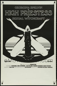 7h0602 LOT OF 5 UNFOLDED SINGLE-SIDED 27X41 HIGH PRIESTESS OF SEXUAL WITCHCRAFT ONE-SHEETS 1973