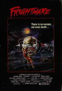 7h0450 LOT OF 10 UNFOLDED SINGLE-SIDED 27X40 FRIGHTMARE SKULL STYLE ONE-SHEETS 1983 best art!