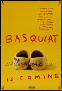 7h0408 LOT OF 12 UNFOLDED SINGLE-SIDED BASQUIAT TEASER ONE-SHEETS 1996 street artist biography!