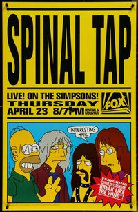 7h0066 LOT OF 24 UNFOLDED SINGLE-SIDED SIMPSONS SPINAL TAP STYLE TV POSTERS 1992 Matt Groening