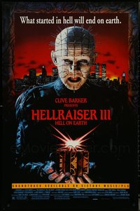 7h0555 LOT OF 6 UNFOLDED SINGLE-SIDED 27X41 HELLRAISER III: HELL ON EARTH SOUNDTRACK STYLE ONE-SHEETS 1992