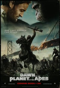 7h0674 LOT OF 4 UNFOLDED DOUBLE-SIDED 27X40 DAWN OF THE PLANET OF THE APES INTERNATIONAL STYLE C TEASER 2014