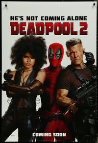 7h0560 LOT OF 6 UNFOLDED DOUBLE-SIDED DEADPOOL 2 INT'L ADVANCE STYLE G ONE-SHEETS 2018 Marvel!