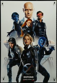 7h0666 LOT OF 4 UNFOLDED DOUBLE-SIDED 27X40 X-MEN: APOCALYPSE DEFEND STYLE TEASER ONE-SHEETS 2016