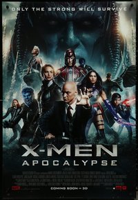 7h0618 LOT OF 5 UNFOLDED DOUBLE-SIDED 27X40 X-MEN: APOCALYPSE INTERNATIONAL STYLE F ADVANCE ONE-SHEETS 2016