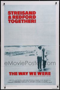 7h0639 LOT OF 5 FORMERLY TRI-FOLDED SINGLE-SIDED 27X41 WAY WE WERE ONE-SHEETS 1973 Barbra & Redford