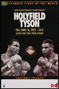 7h0068 LOT OF 5 UNFOLDED SINGLE-SIDED HOLYFIELD VS TYSON TV POSTERS 1991 boxing championship fight!