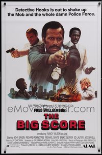 7h0228 LOT OF 25 UNFOLDED SINGLE-SIDED 27X41 BIG SCORE ONE-SHEETS 1983 Fred Williamson, Roundtree