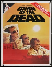 7h0118 LOT OF 10 UNFOLDED SINGLE-SIDED DAWN OF THE DEAD VIDEO POSTERS 1980s George Romero zombies!