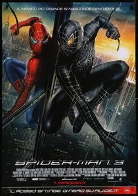 7h0179 LOT OF 8 UNFOLDED SPIDER-MAN 3 ADVANCE ITALIAN ONE-SHEETS 2007 cool black suit image!