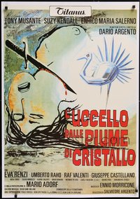 7h0139 LOT OF 21 UNFOLDED BIRD WITH THE CRYSTAL PLUMAGE ITALIAN COMMERCIAL POSTERS 1990s cool art!