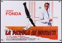 7h0130 LOT OF 10 UNFOLDED 12 ANGRY MEN ITALIAN COMMERCIAL POSTERS 1990s cool art of Henry Fonda!