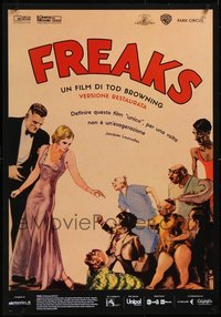 7h0171 LOT OF 11 UNFOLDED FREAKS R2016 ITALIAN ONE-SHEETS R2016 Tod Browning horror classic!