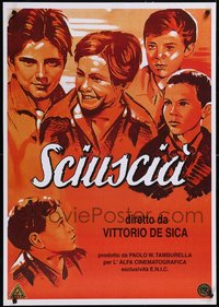 7h0123 LOT OF 18 UNFOLDED SHOESHINE ITALIAN COMMERCIAL POSTERS 1990s Vittorio De Sica's Sciuscia!