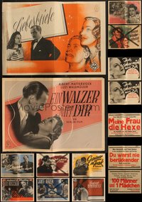 7h0797 LOT OF 12 FORMERLY FOLDED 1940S GERMAN MOVIE POSTERS 1940s movies from during World War II!