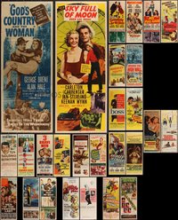 7h0813 LOT OF 27 FORMERLY FOLDED INSERTS 1940s-1970s great images from a variety of movies!