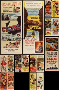 7h0825 LOT OF 23 FORMERLY FOLDED INSERTS 1940s-1970s great images from a variety of movies!