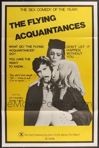 7h0321 LOT OF 19 TRI-FOLDED SINGLE-SIDED FLYING ACQUAINTANCES ONE-SHEETS 1973 sex comedy!