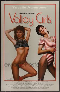 7h0426 LOT OF 11 UNFOLDED SINGLE-SIDED SAN FERNANDO VALLEY GIRLS ONE-SHEETS 1987 sexy ladies!