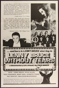 7h0346 LOT OF 17 TRI-FOLDED SINGLE-SIDED LENNY BRUCE WITHOUT TEARS ONE-SHEETS 1975 documentary!