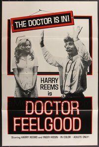 7h0269 LOT OF 24 FORMERLY TRI-FOLDED SINGLE-SIDED 27X41 DOCTOR FEELGOOD ONE-SHEETS 1974 Harry Reems