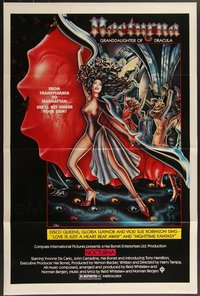 7h0540 LOT OF 7 FORMERLY TRI-FOLDED SINGLE-SIDED 27X41 NOCTURNA GRANDDAUGHTER OF DRACULA ONE-SHEETS 1979