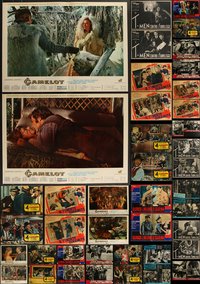 7h0776 LOT OF 56 FORMERLY FOLDED 1950s-1970s ITALIAN 19X27 PHOTOBUSTAS 1950s-1970s movie scenes!