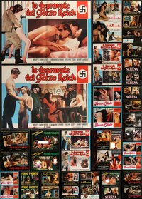 7h0770 LOT OF 60 FORMERLY FOLDED SEXPLOITATION 19X27 ITALIAN PHOTOBUSTAS 1970s-1980s nudity!