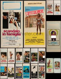 7h0866 LOT OF 21 FORMERLY FOLDED SEXPLOITATION ITALIAN LOCANDINAS 1970s-1990s sexy images!