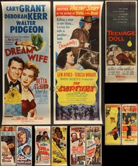 7h0837 LOT OF 11 MOSTLY UNFOLDED INSERTS 1940s-1950s great images from a variety of movies!