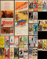 7h0803 LOT OF 30 MOSTLY UNFOLDED 1960S INSERTS 1960s great images from a variety of movies!