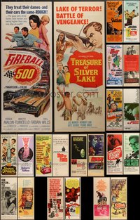 7h0827 LOT OF 22 MOSTLY UNFOLDED 1960S INSERTS 1960s great images from a variety of movies!