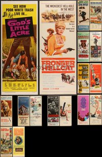 7h0831 LOT OF 21 MOSTLY UNFOLDED 1960S INSERTS 1960s great images from a variety of movies!