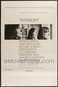 7h0316 LOT OF 19 UNFOLDED SINGLE-SIDED INTERIORS STYLE B ONE-SHEETS 1978 Woody Allen, Keaton, Hurt