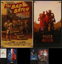 7h0735 LOT OF 7 UNFOLDED STAR WARS POSTERS 2000s-2020s Bad Batch, Rebels, Resistance & more!