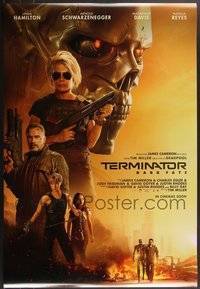 7h0704 LOT OF 3 UNFOLDED DOUBLE-SIDED 27X40 TERMINATOR DARK FATE INTERNATIONAL STYLE B TEASER ONE-SHEET 2019