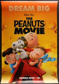 7h0622 LOT OF 5 UNFOLDED DOUBLE-SIDED 27X40 PEANUTS MOVIE INTERNATIONAL STYLE N ADVANCE ONE-SHEETS 2015