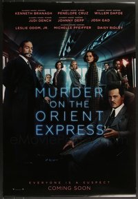 7h0623 LOT OF 5 UNFOLDED DOUBLE-SIDED 27X40 MURDER ON THE ORIENT EXPRESS INTERNATIONAL STYLE C TEASER O 2017