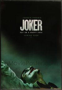 7h0632 LOT OF 5 UNFOLDED DOUBLE-SIDED 27X40 JOKER INTERNATIONAL HAPPY FACE STYLE TEASER ONE-SHEETS 2019