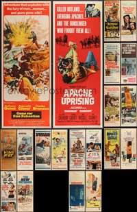 7h0821 LOT OF 24 MOSTLY UNFOLDED 1960S INSERTS 1960s great images from a variety of movies!