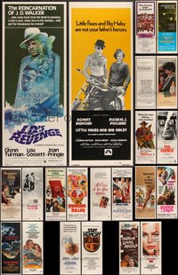 7h0808 LOT OF 28 UNFOLDED 1970S INSERTS 1970s great images from a variety of different movies!