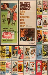 7h0815 LOT OF 26 MOSTLY UNFOLDED 1960S INSERTS 1960s great images from a variety of movies!