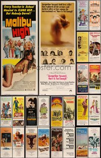 7h0820 LOT OF 24 UNFOLDED 1970S INSERTS 1970s great images from a variety of movies!