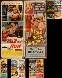 7h0840 LOT OF 9 FORMERLY FOLDED INSERTS 1940s-1950s great images from a variety of movies!