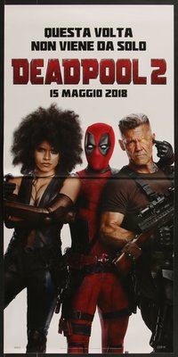 7h0958 LOT OF 5 FORMERLY FOLDED DEADPOOL 2 ADVANCE ITALIAN LOCANDINAS 2018 Reynolds, Brolin, Beetz