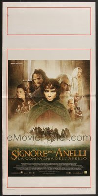 7h0952 LOT OF 5 FORMERLY FOLDED LORD OF THE RINGS: THE FELLOWSHIP OF THE RING ITALIAN LOCANDINAS 2001