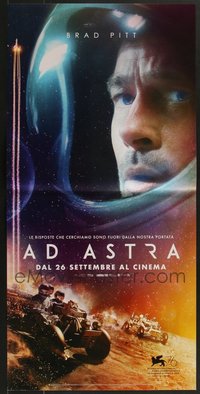 7h0931 LOT OF 7 FORMERLY FOLDED AD ASTRA ITALIAN LOCANDINAS 2019 super c/u of astronaut Brad Pitt!