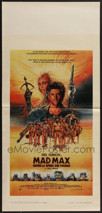 7h0897 LOT OF 11 FORMERLY FOLDED MAD MAX BEYOND THUNDERDOME ITALIAN LOCANDINAS 1985 Amsel art!