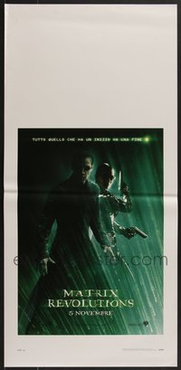 7h0896 LOT OF 11 FORMERLY FOLDED MATRIX REVOLUTIONS ITALIAN LOCANDINAS 2003 Wachowski, Keanu Reeves